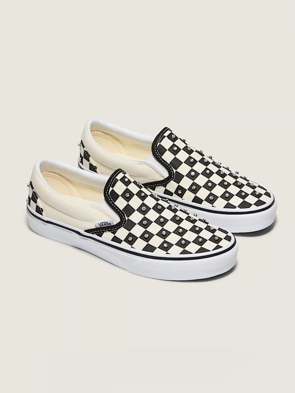Vans Classic Slip-On
Checkerboard Rhinestone Shoe
Women 8.5 US